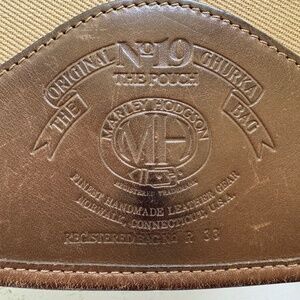 Ghurka Vintage No. 19 "The Pouch" khaki twill and leather purse